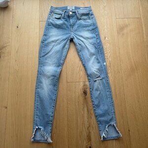 Frame DENIM Le Skinny De Jeanne Side Fray in Scampi  - 24